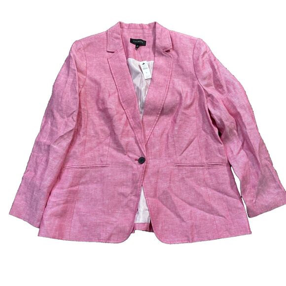 Brand New TALBOTS 16 Linen Pink Blazer BNWT marked $169 - Picture 1 of 9